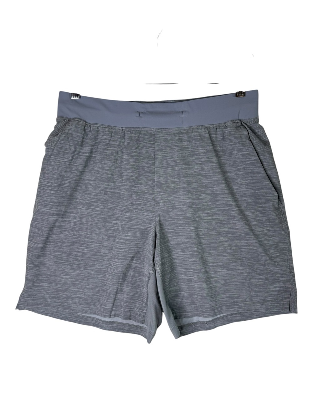 Lululemon T.H.E. Short Linerless Athletic Shorts Heather Allover Sea Salt Mens M